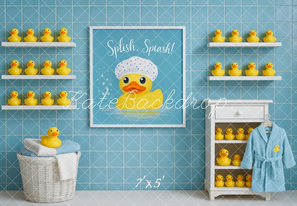 Kate Duck Bathroom Baby Shower Backdrop Designed by Patty Roberts - Kate Backdrop AU