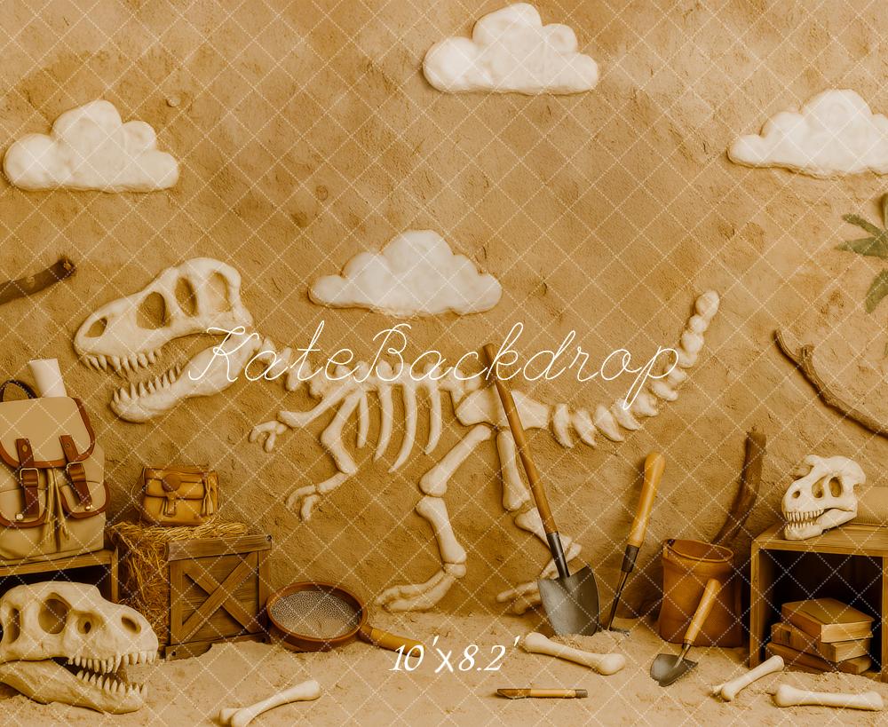 Kate Dinosaur Fossil Bones Sand Adventure Backdrop Designed by Patty Roberts