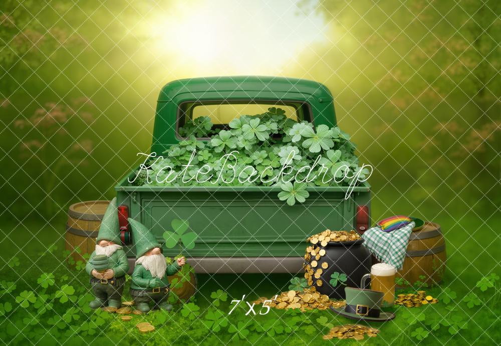 Kate St Patrick's Day Green Truck Backdrop Designed by Emetselch