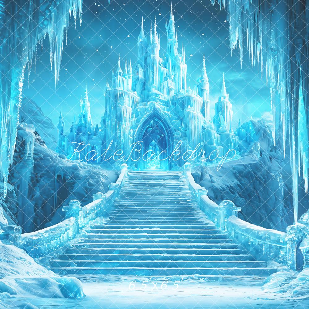 Kate Ice Castle Staircase Blue Backdrop Designed by Emetselch