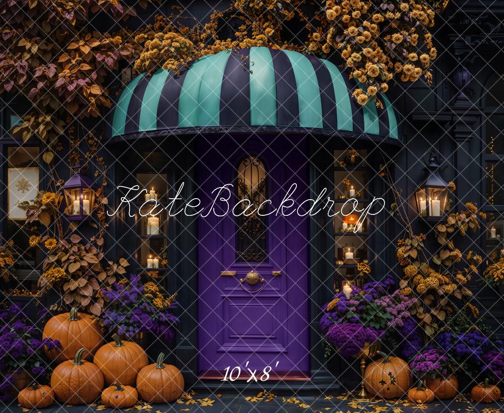 Kate Halloween Purple Door Fleece Backdrop Designed by Chain