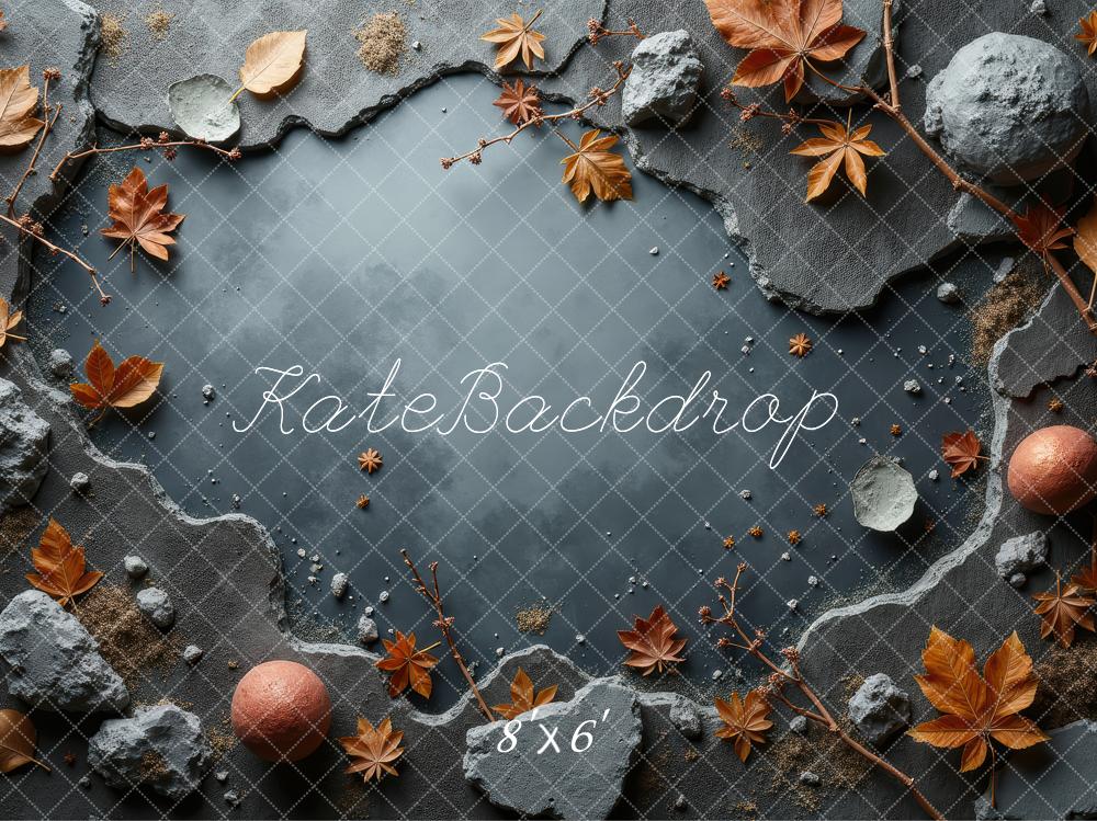 Kate Autumn Leaves Rocks Backdrop Designed by Laura Bybee - Kate Backdrop AU