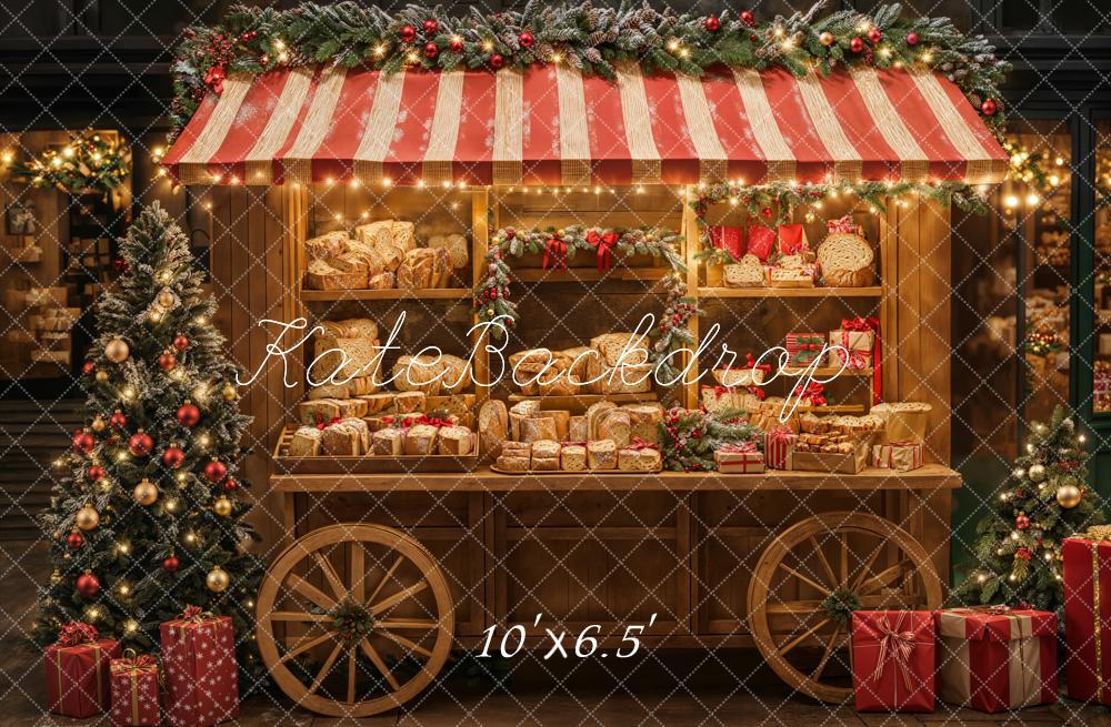 Kate Christmas Stall Fleece Backdrop Designed by Emetselch