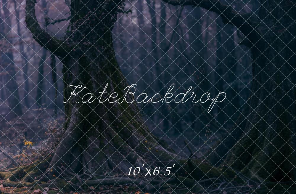 Kate Forest Mossy Tree Trunks Misty Backdrop Designed by Emetselch - Kate Backdrop AU