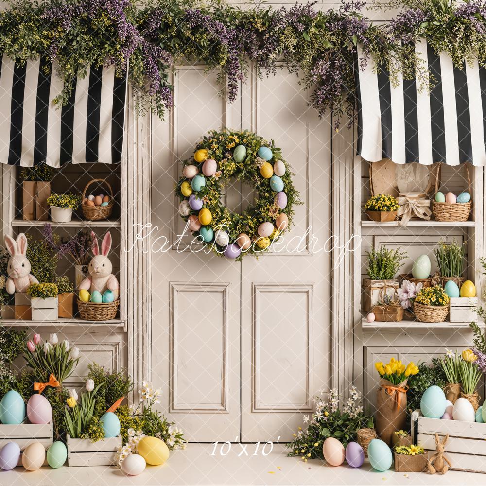 Kate Easter Bunny Eggs Door Backdrop Designed by Emetselch
