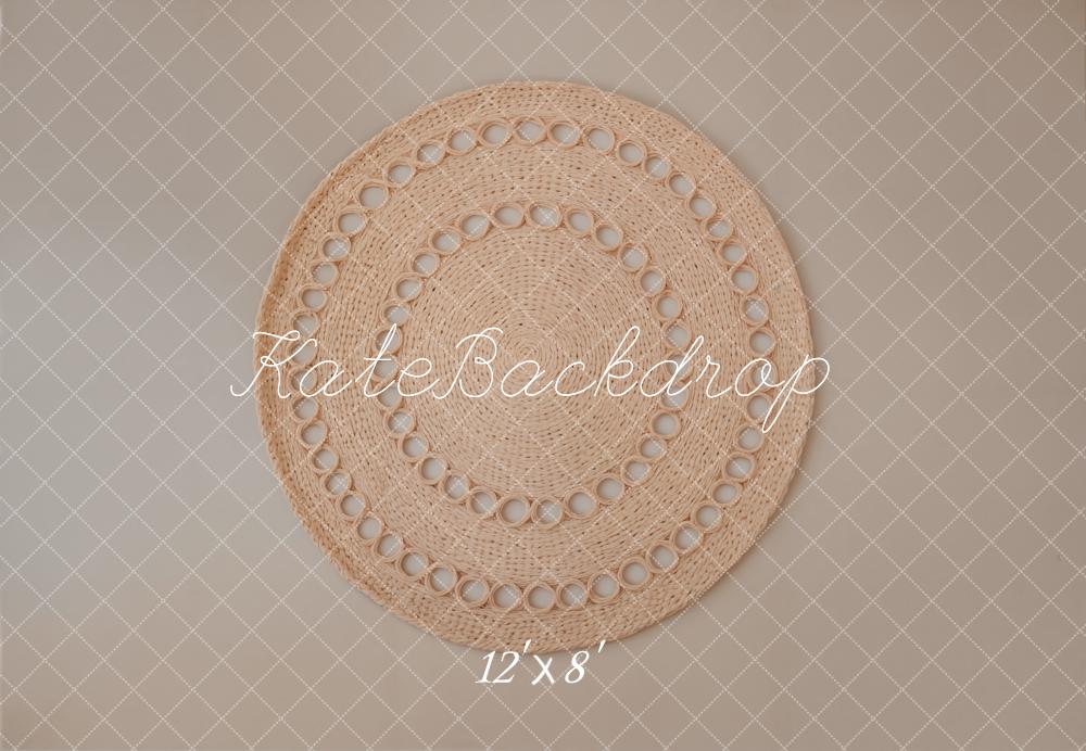 Kate Woven Mat Diamond Pattern Fleece Backdrop Designed by Emetselch - Kate Backdrop AU
