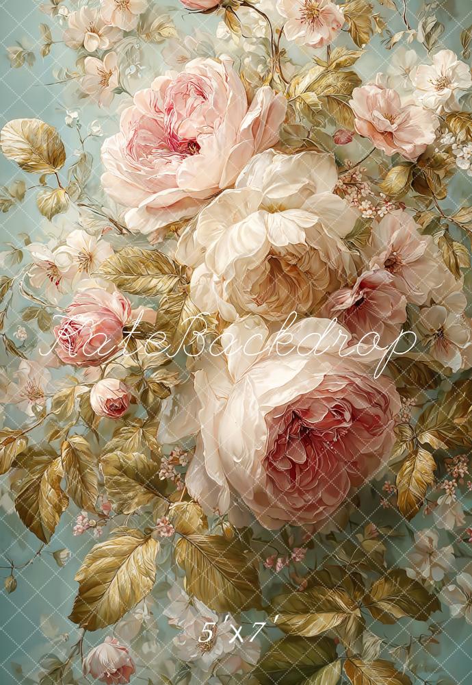 Kate Vintage Large Roses Fine Art Backdrop Designed by GQ - Kate Backdrop AU