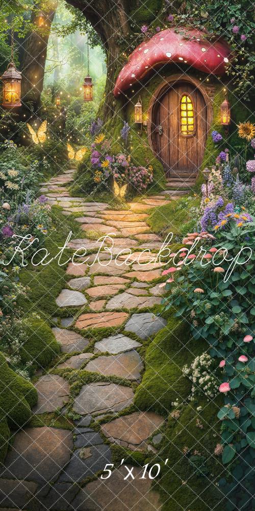 Kate Sweep Fairy Mushroom House Backdrop Designed by Chain