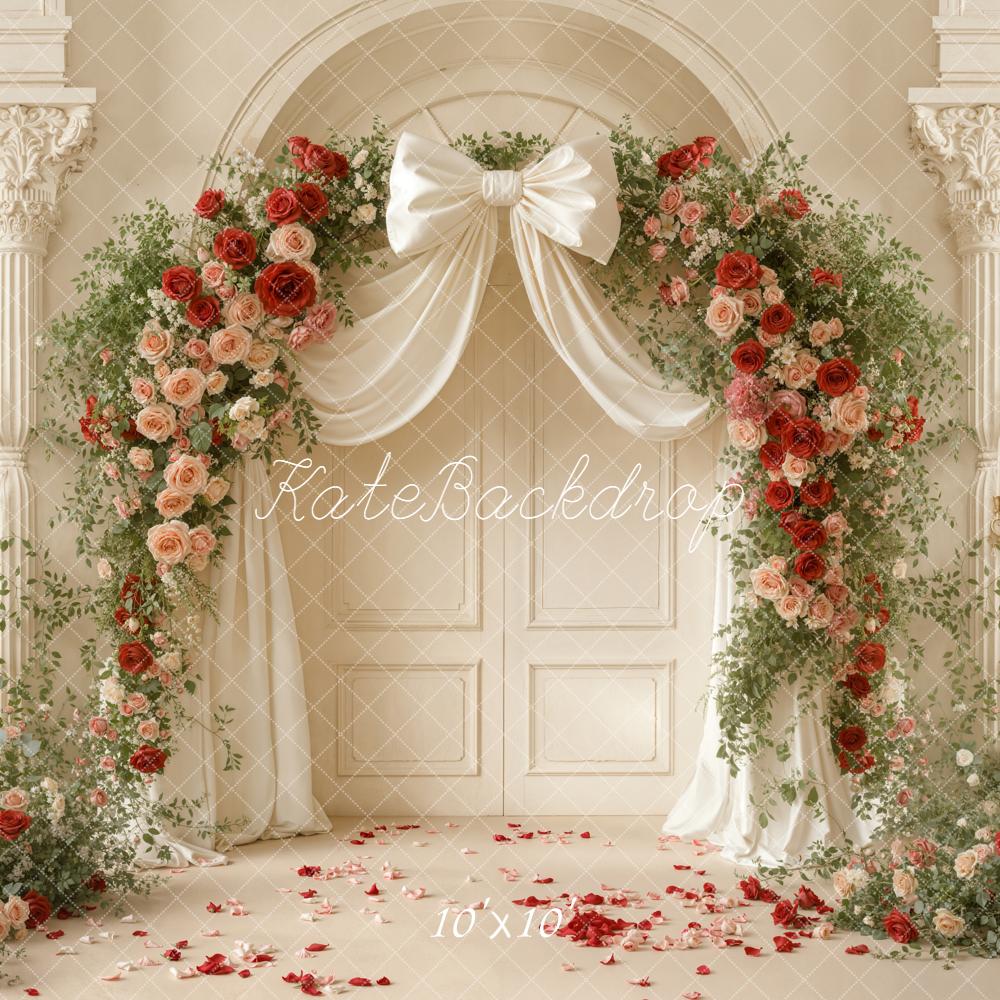 Kate Wedding Bow Roses Backdrop Designed by Emetselch