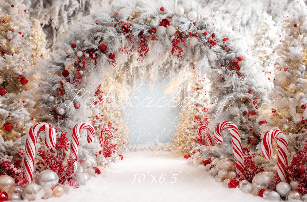 Kate Christmas Candy Cane Arch Backdrop Designed by Patty Roberts - Kate Backdrop AU