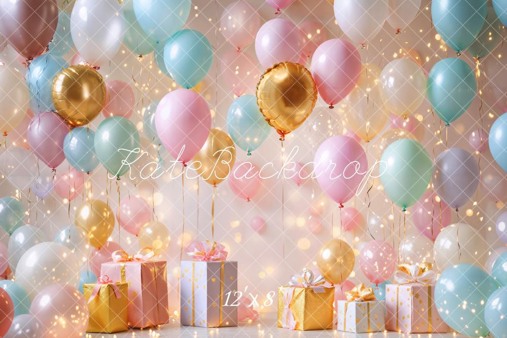 Kate Balloons Party Gifts Fleece Backdrop Designed by Emetselch - Kate Backdrop AU