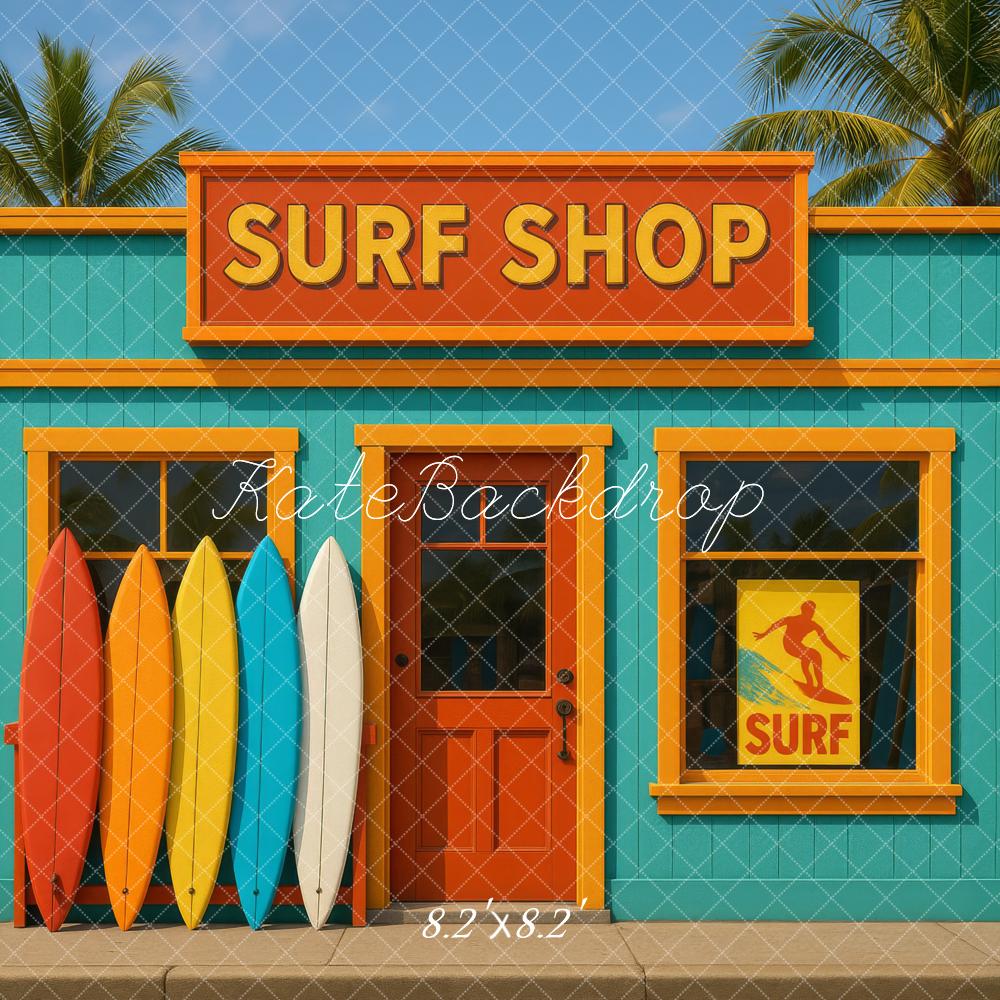Kate Surf Shop Surfboards Backdrop Designed by Megan Leigh - Kate Backdrop AU
