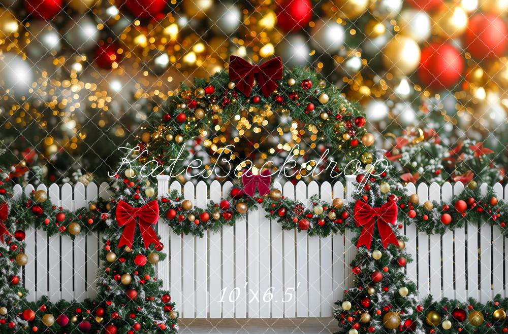 Kate Christmas Garland Arch Bokeh Backdrop Designed by Mini MakeBelieve - Kate Backdrop AU
