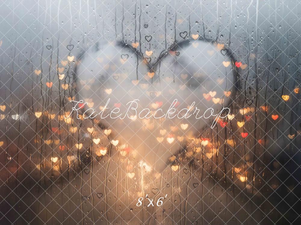 Kate Heart Bokeh Foggy Glass Backdrop Designed by Mini MakeBelieve - Kate Backdrop AU