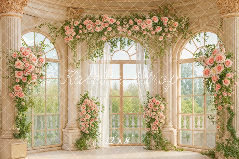 Kate Spring Wedding Flower Window Backdrop Designed by Emetselch
