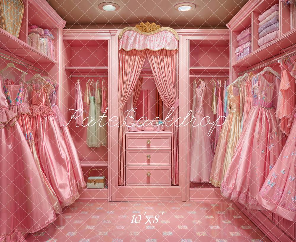 Kate Girls Pink Closet Gowns Backdrop Designed by Emetselch