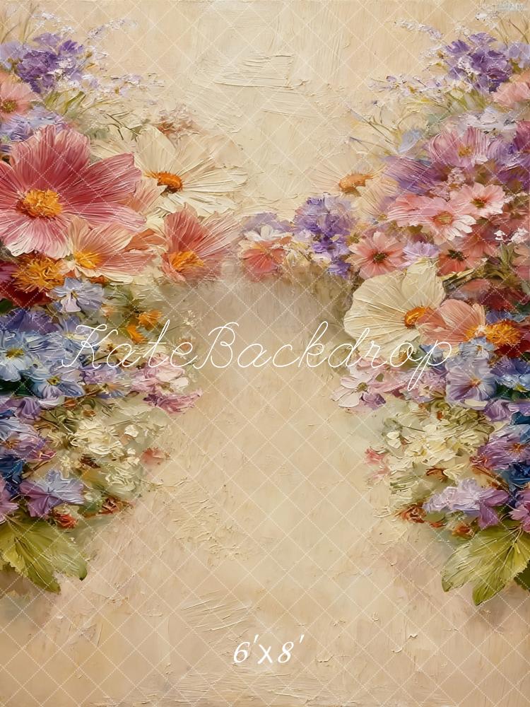 Kate Flower Pastel Oil Texture Backdrop Designed by Chain