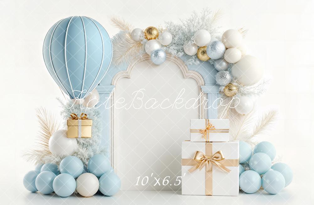 Kate Blue Balloons Arch Birthday Perty Backdrop Designed by Chain