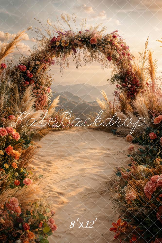 Kate Arch Sand Fall Landscape Fleece Backdrop Designed by Emetselch - Kate Backdrop AU