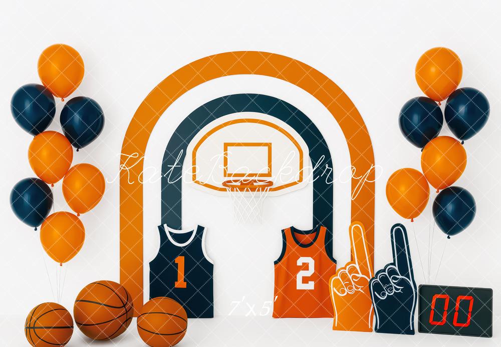 Kate Basketball Hoop Balloons Scoreboard Backdrop Designed by Patty Roberts - Kate Backdrop AU