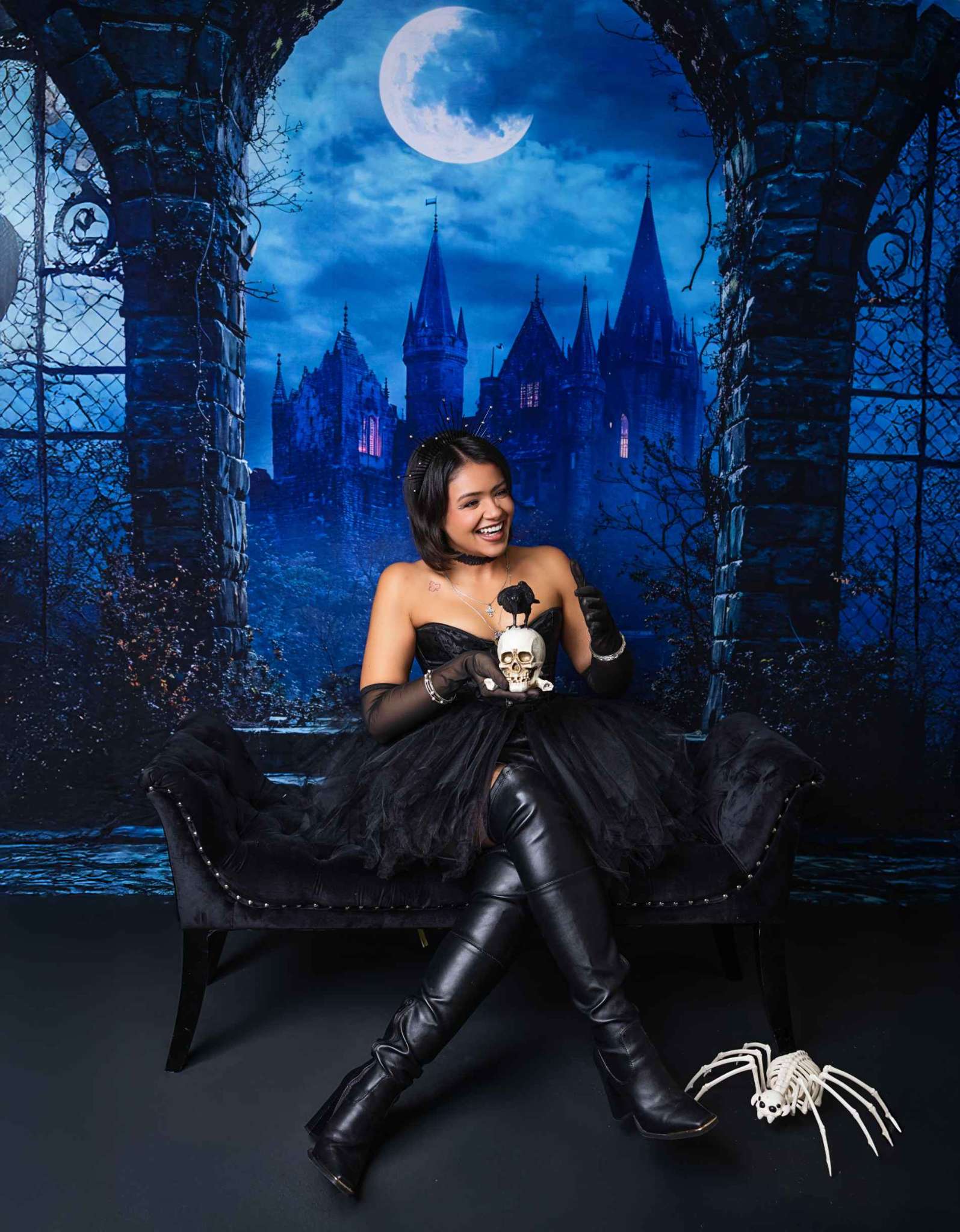 Kate Dark Night Castle Arch Backdrop Designed by Emetselch - Kate Backdrop AU