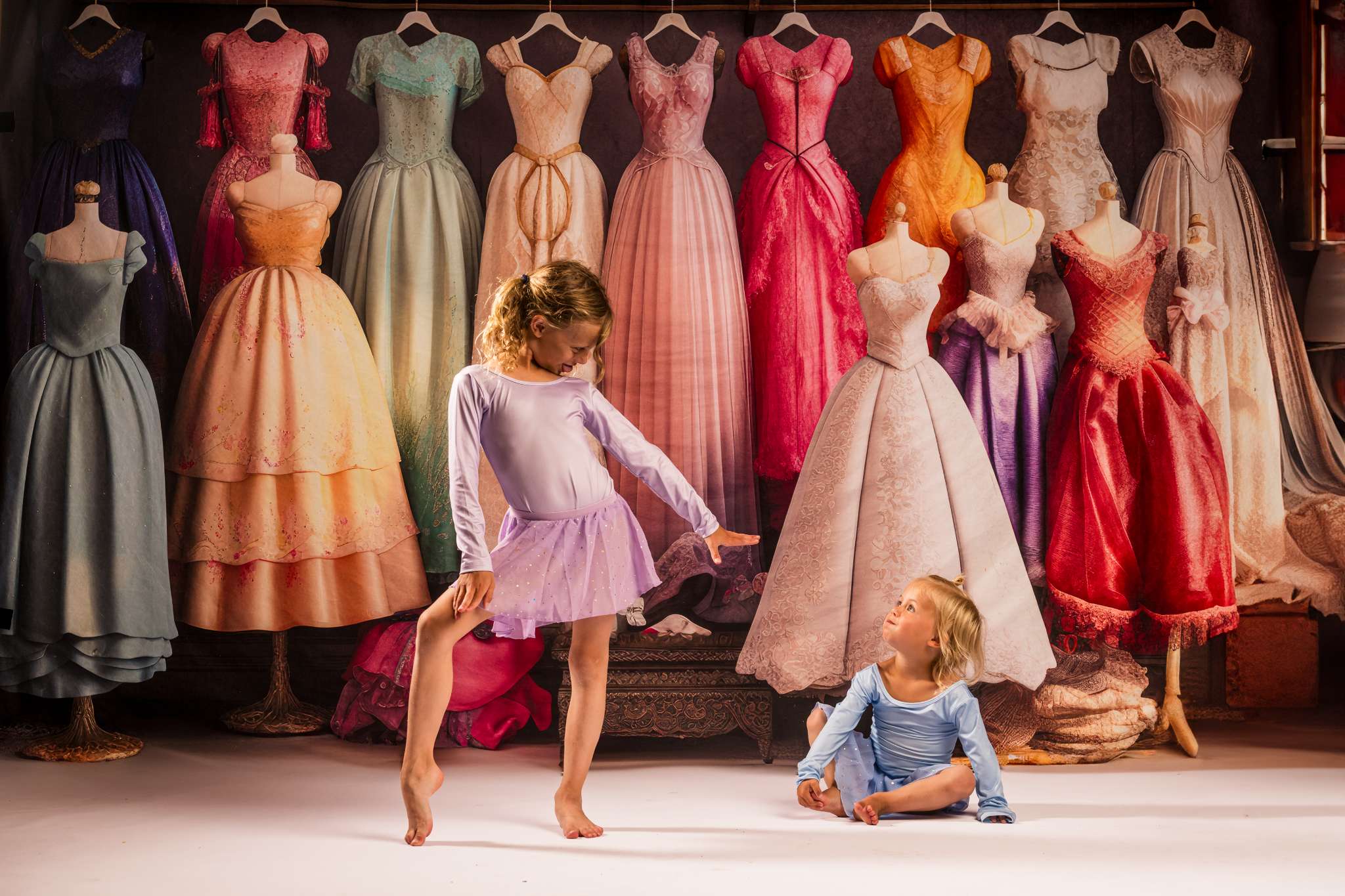 Kate Fairytale Princess Dress Up Closet Backdrop Designed by Mandy Ringe Photography - Kate Backdrop AU