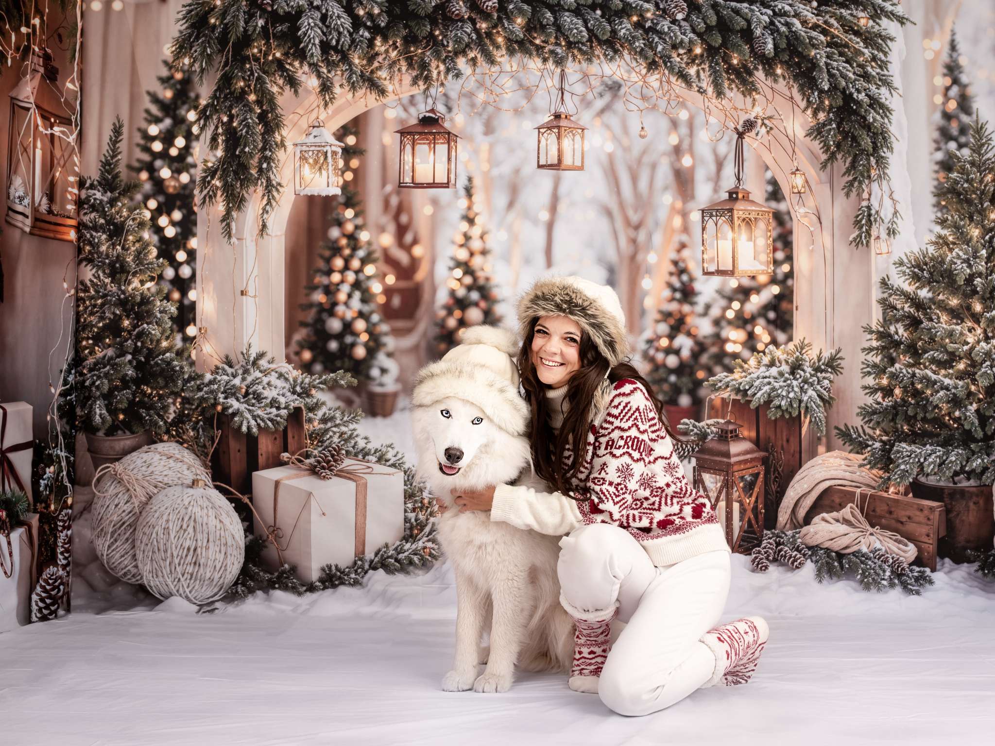 Kate Snow Christmas Arch Backdrop Designed by Emetselch - Kate Backdrop AU