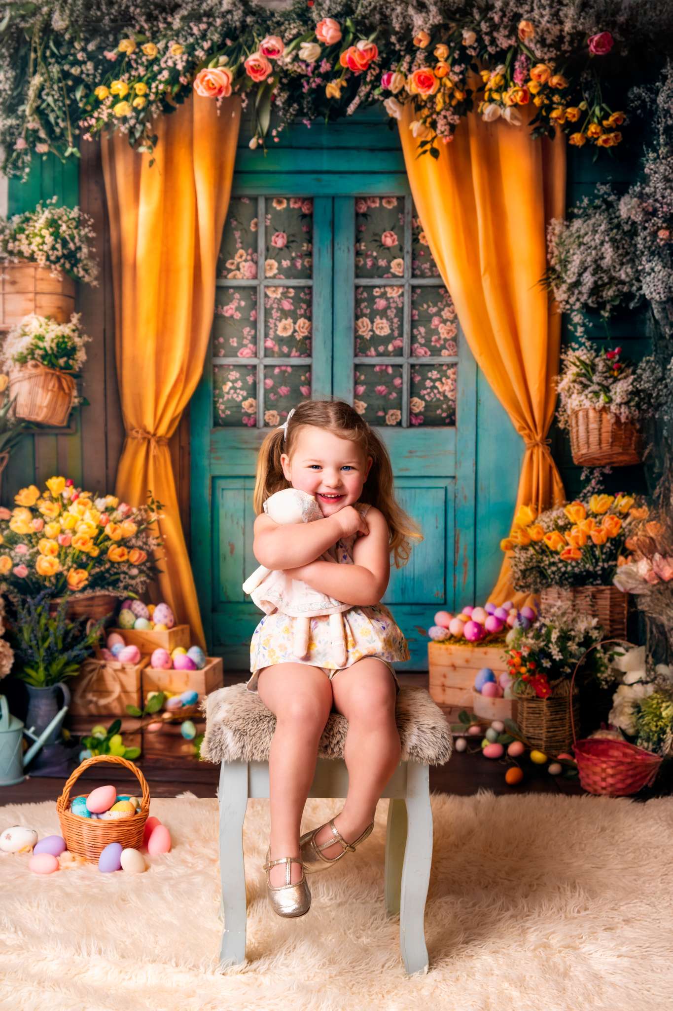 Kate Easter Brick Retro Door Backdrop Designed by Emetselch - Kate Backdrop AU