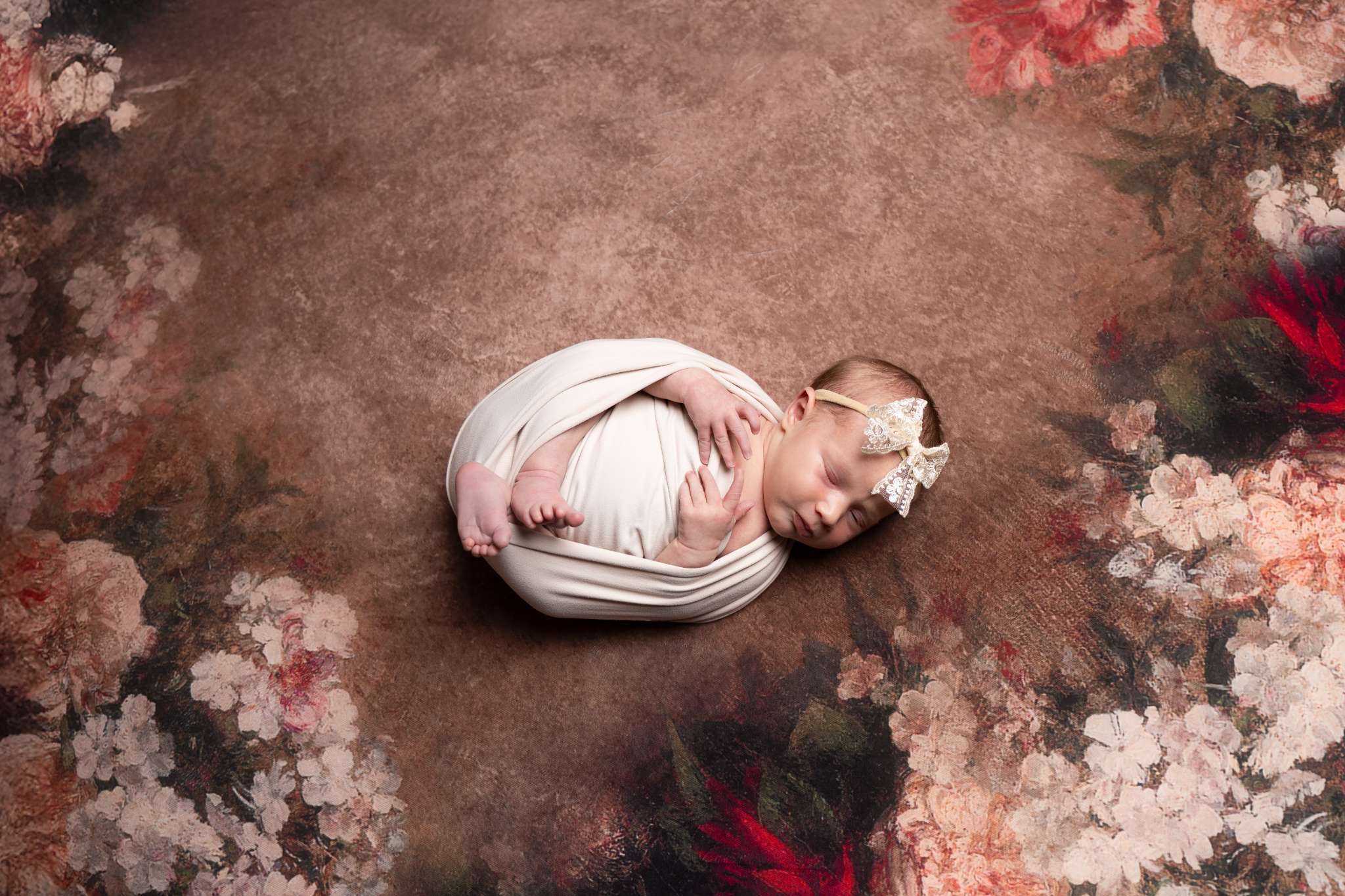 Kate Fine Art Dark/Brown Floral Collapsible Backdrop Photography 5X6.5ft(1.5x2m) - Kate Backdrop AU