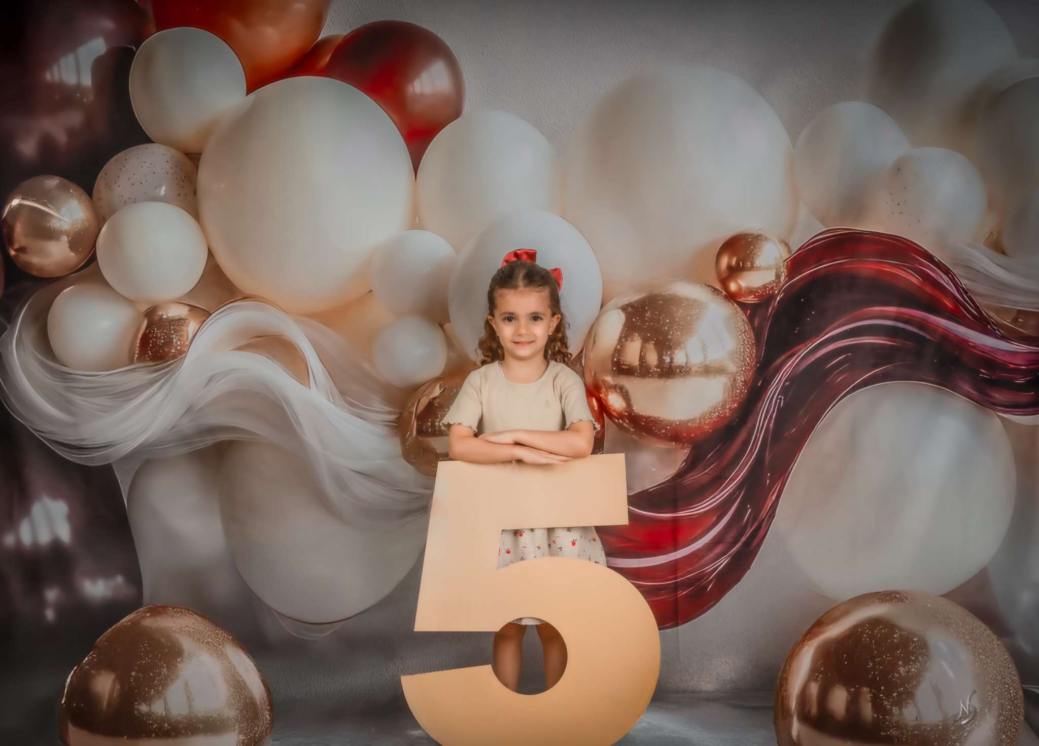 Kate Coffee Balloons Backdrop Designed by Mini MakeBelieve