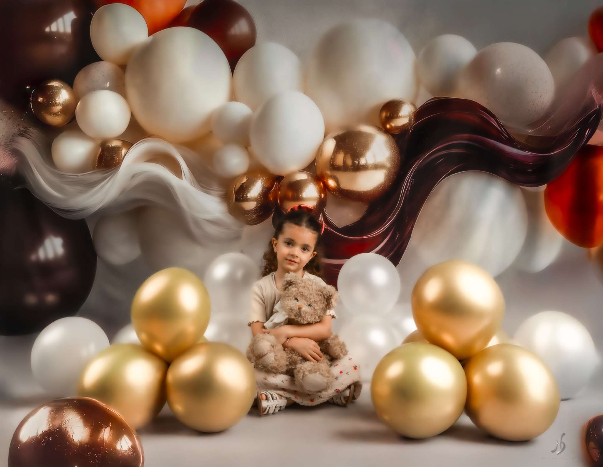 Kate Coffee Balloons Backdrop Designed by Mini MakeBelieve