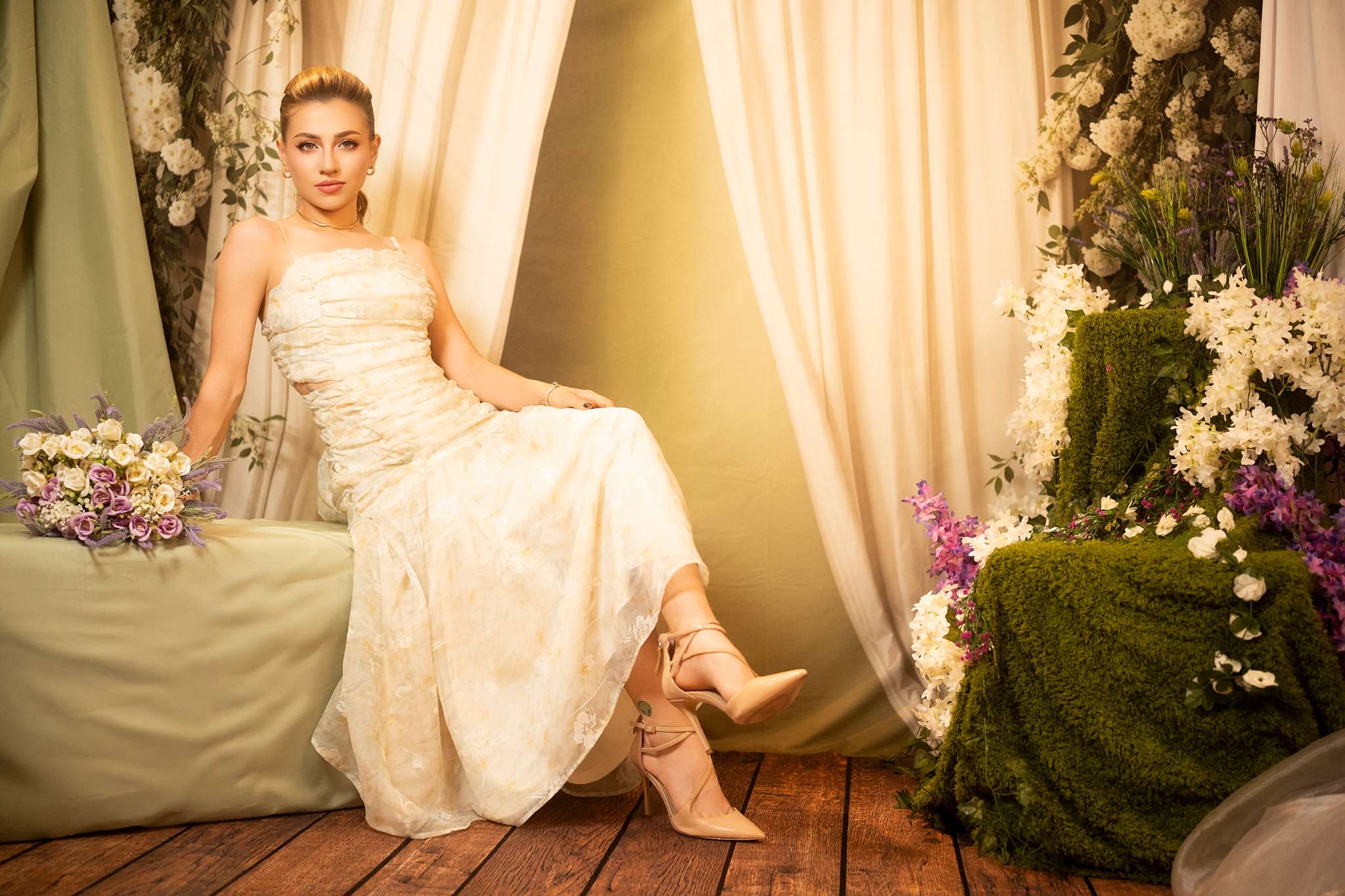 Kate Spring Flowers Curtain Wall Backdrop Designed by Emetselch - Kate Backdrop AU