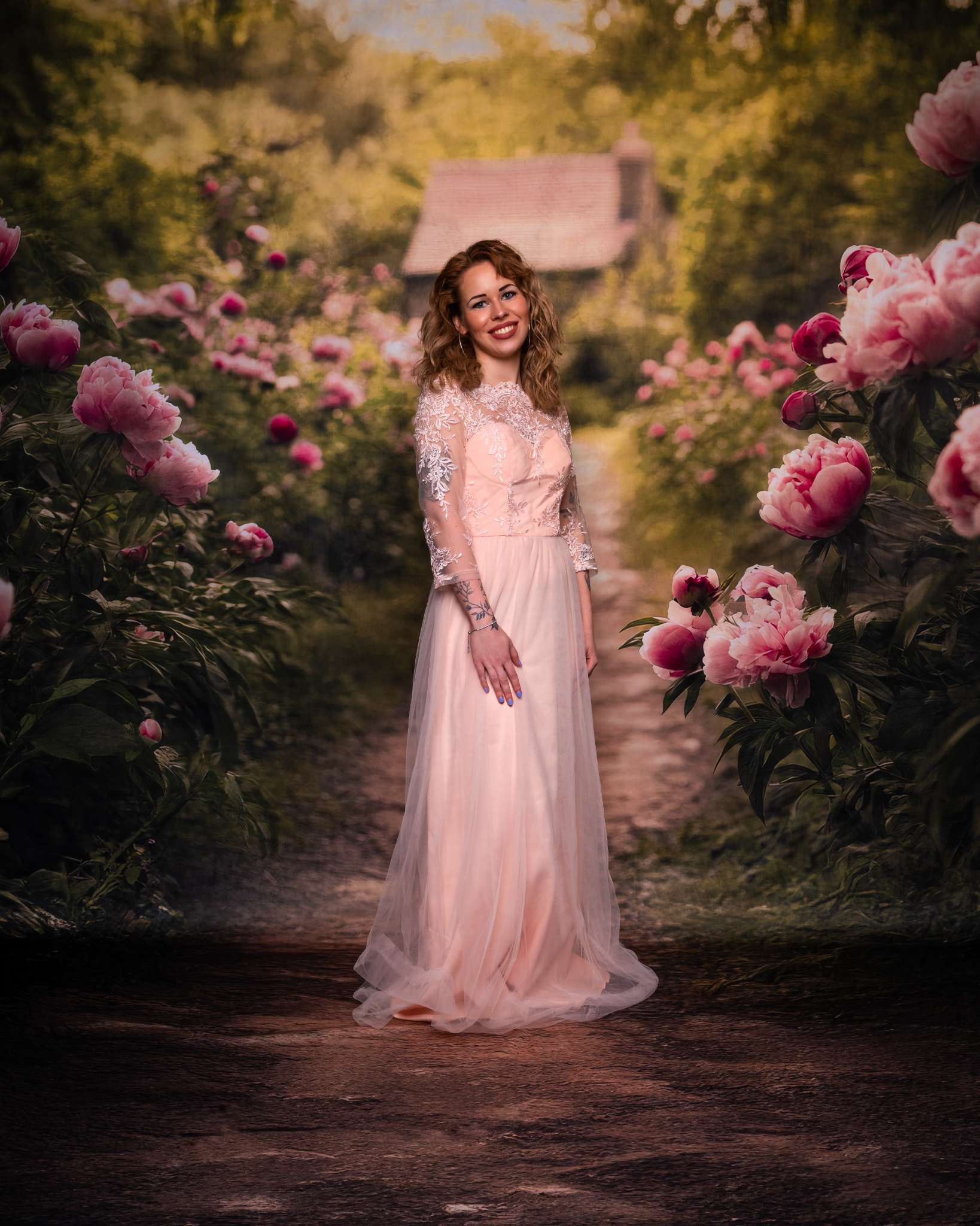 Kate Sweep Spring Countryside Pathway Backdrop Designed by Lidia Redekopp