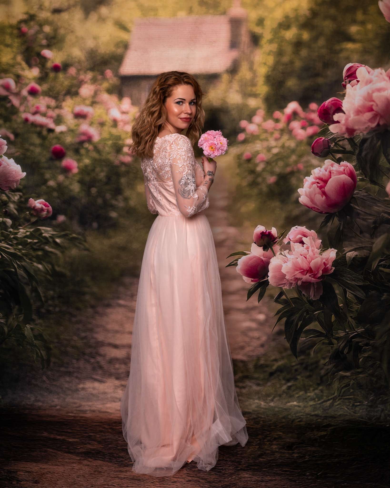 Kate Sweep Spring Countryside Pathway Backdrop Designed by Lidia Redekopp