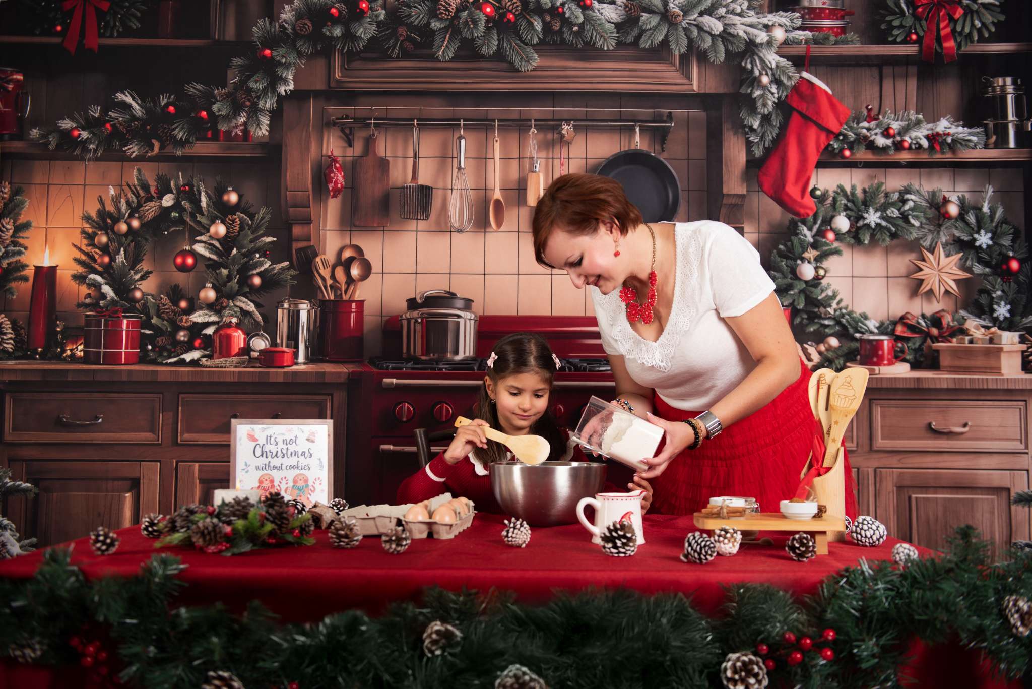 Kate Christmas Kitchen Backdrop Designed by Emetselch