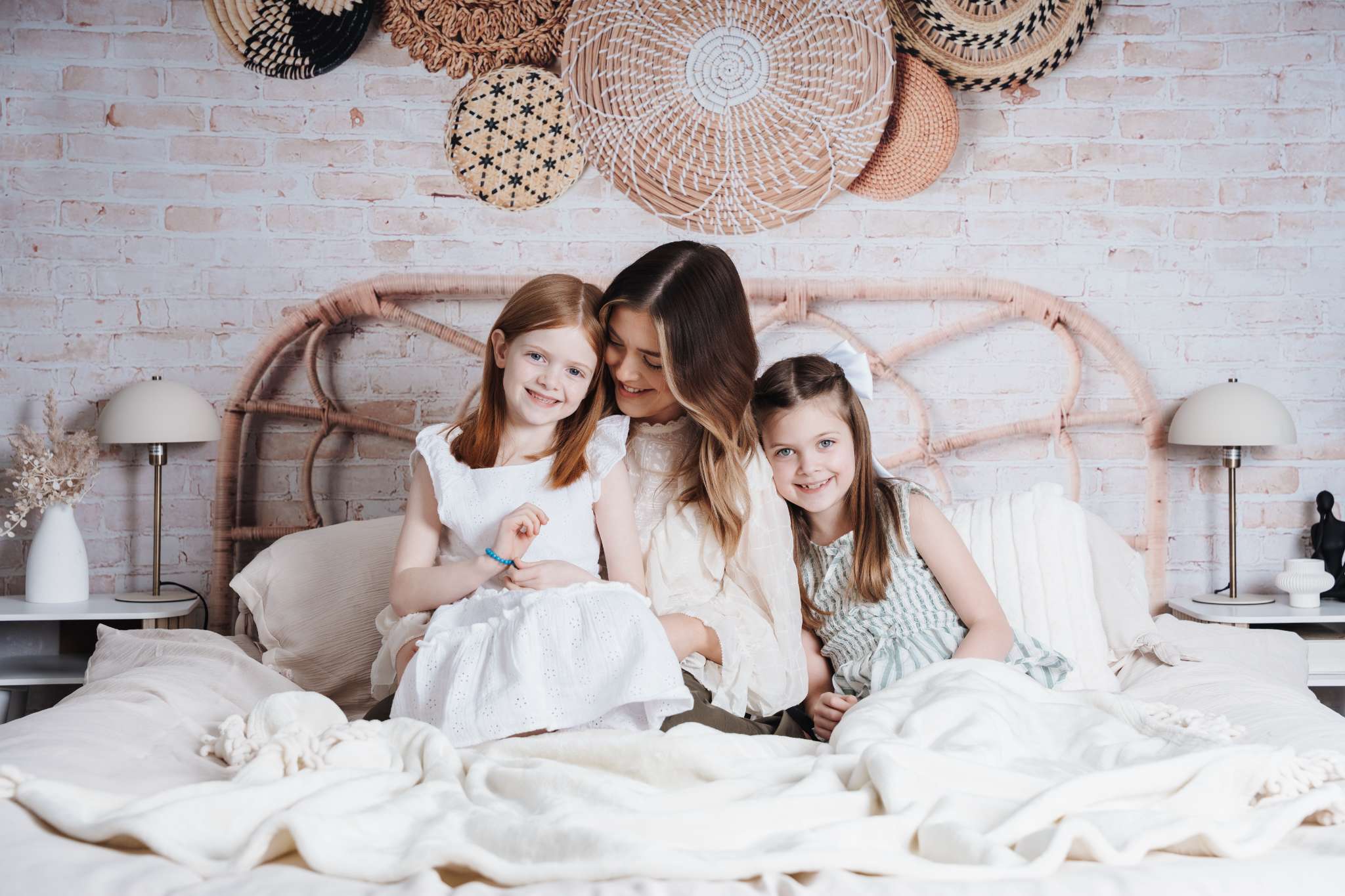 Kate Boho Headboard with Baskets Backdrop Designed by Mandy Ringe Photography - Kate Backdrop AU