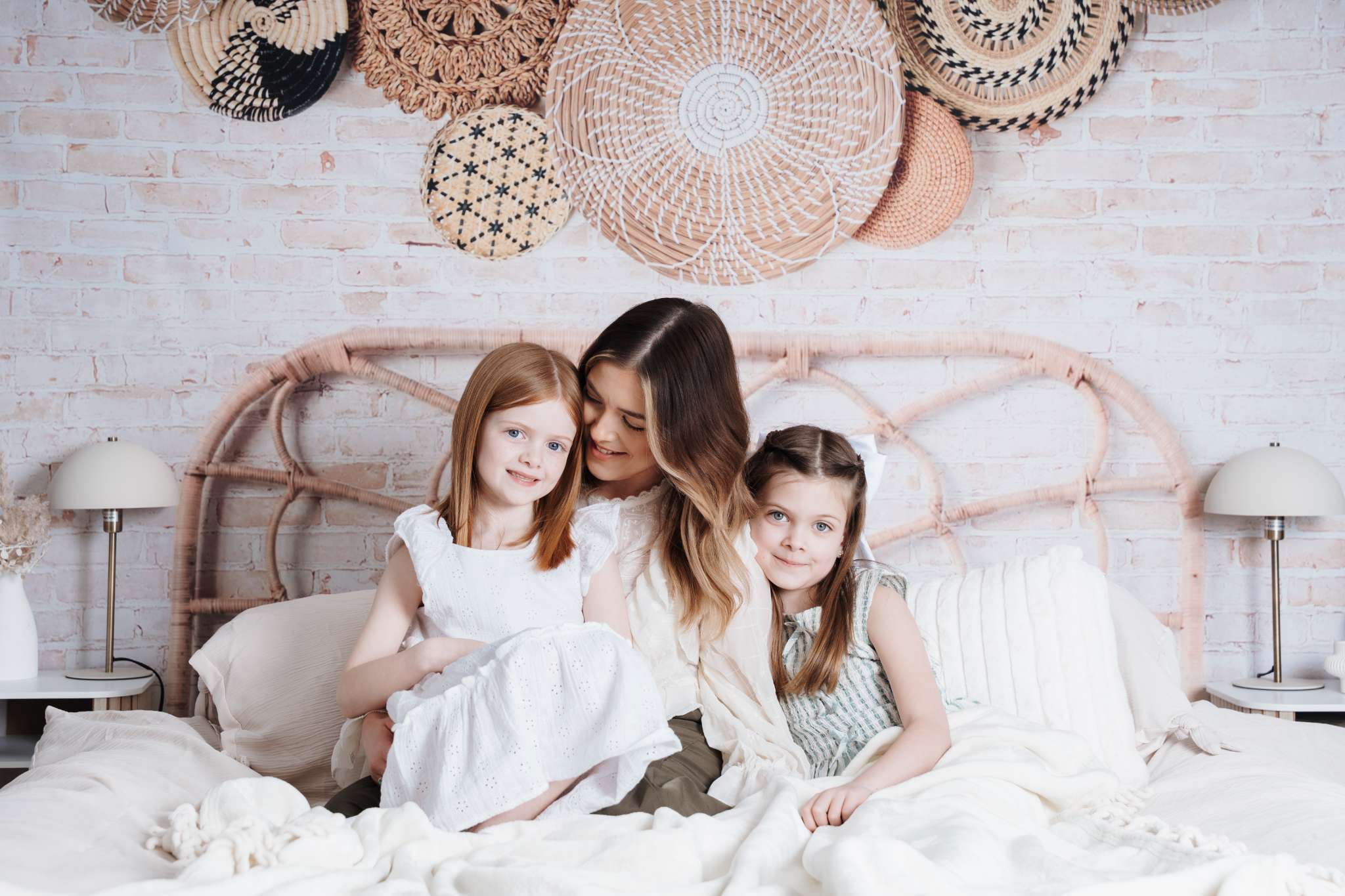 Kate Boho Headboard with Baskets Backdrop Designed by Mandy Ringe Photography - Kate Backdrop AU
