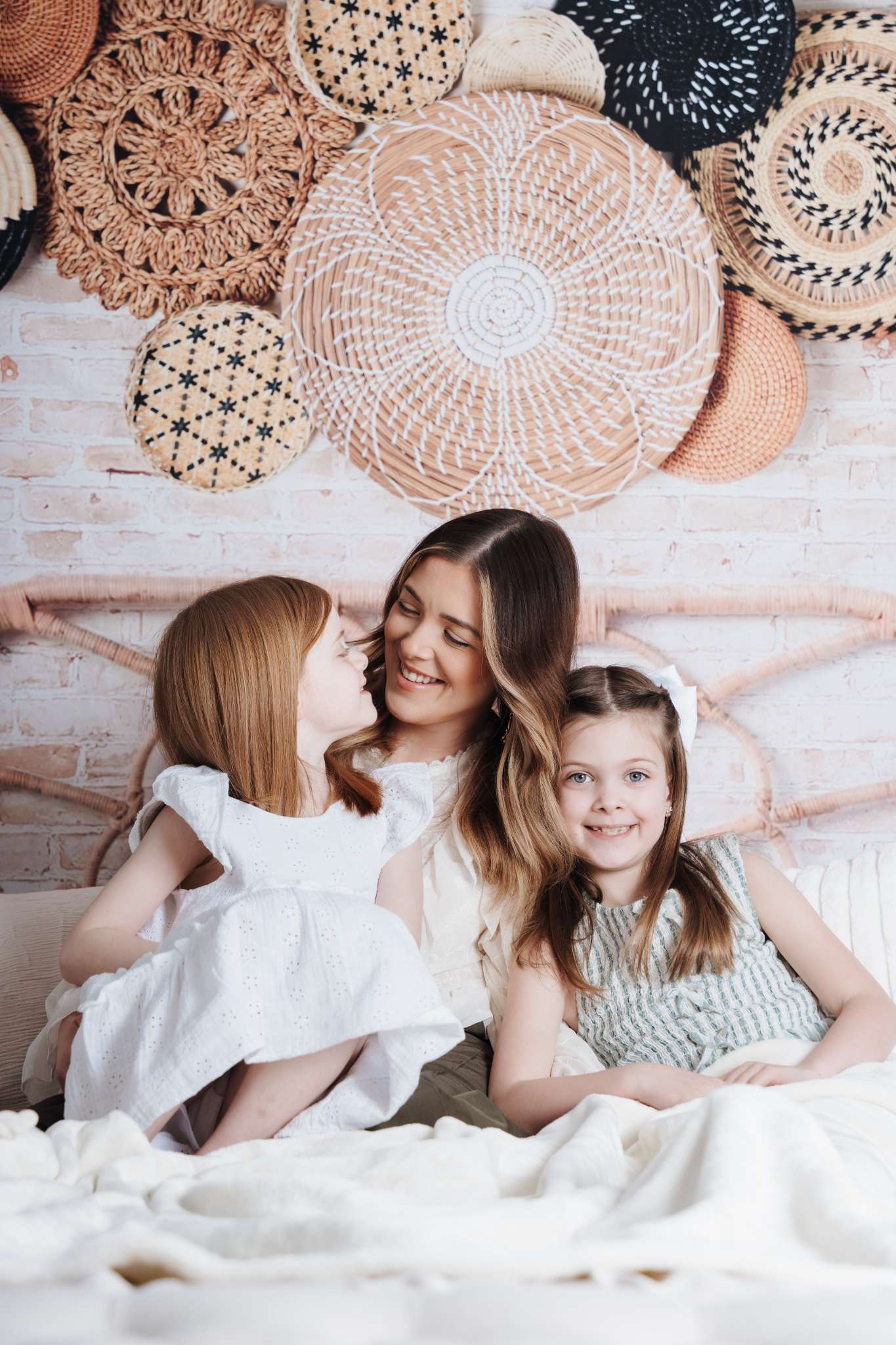 Kate Boho Headboard with Baskets Backdrop Designed by Mandy Ringe Photography - Kate Backdrop AU