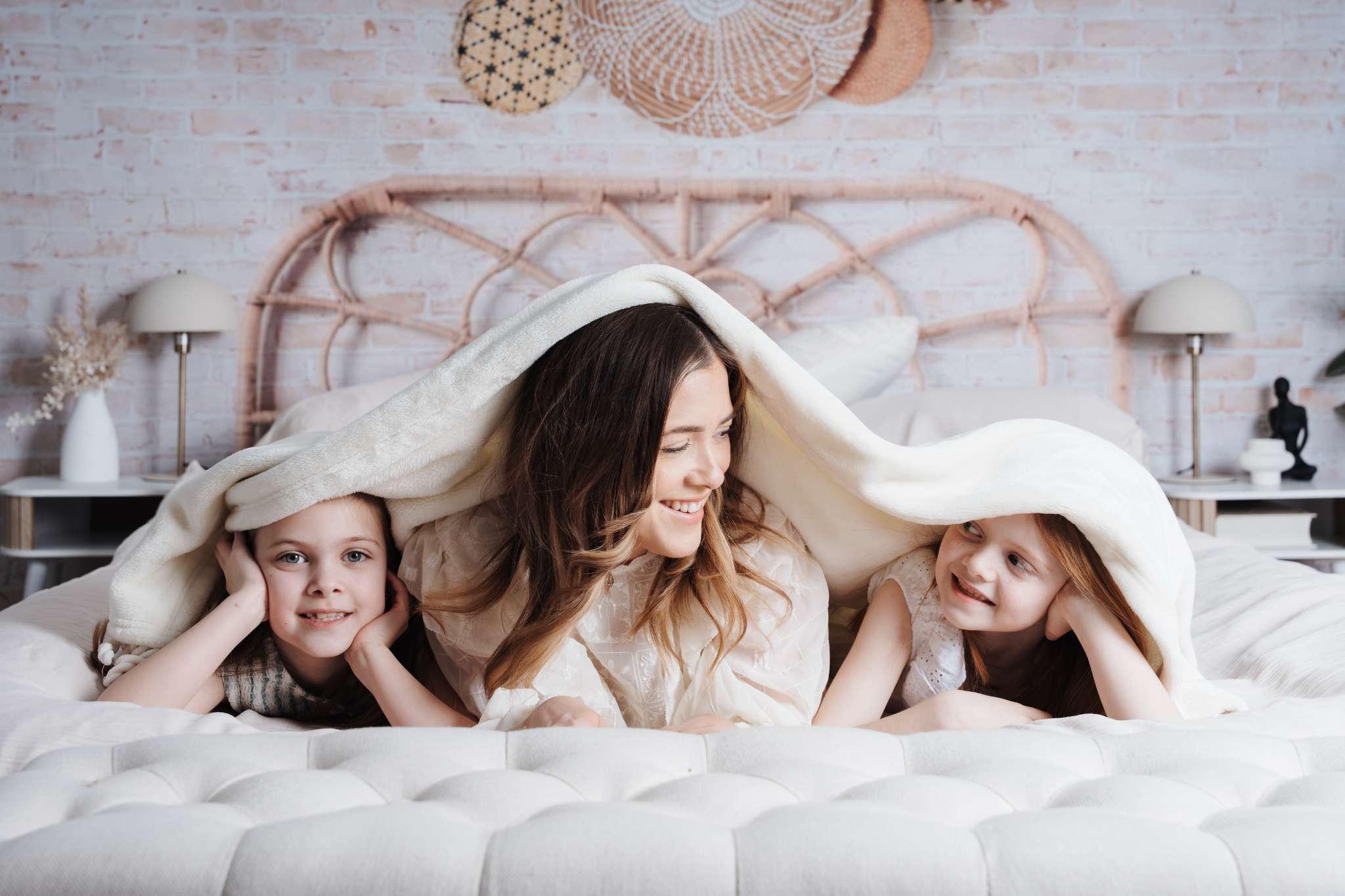 Kate Boho Headboard with Baskets Backdrop Designed by Mandy Ringe Photography - Kate Backdrop AU
