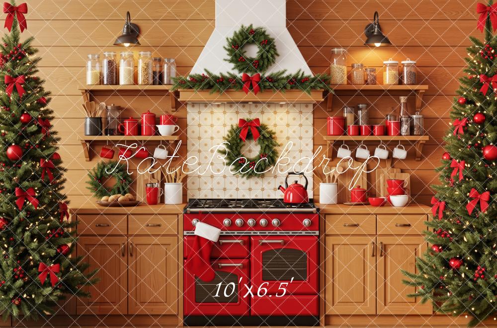 Kate Christmas Kitchen Wreaths Backdrop Designed by Patty Roberts