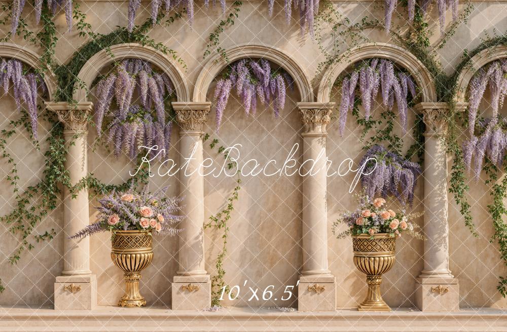 Kate Classical Arches Wisteria Vines Backdrop Designed by Emetselch