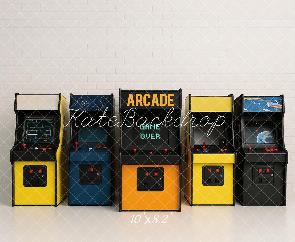 Kate Arcade Machines Brick Wall Backdrop Designed by Ashley Paul