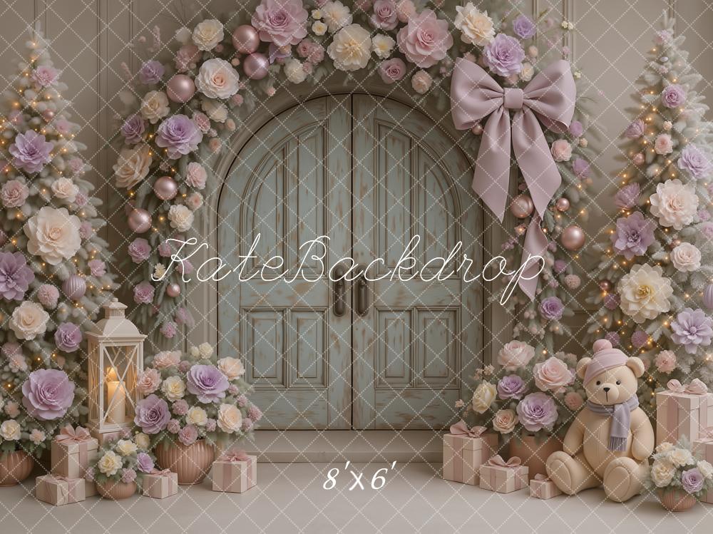 Kate Flower Arch Door Teddy Bear Backdrop Designed by Ashley Paul