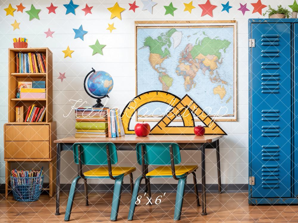 Kate Back To School Classroom Map Backdrop Designed by Emetselch - Kate Backdrop AU