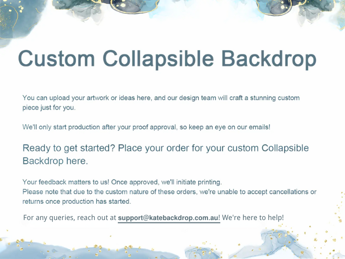 Kate Custom Collapsible Backdrop Photography 5X6.5ft(1.5x2m) - katebackdrop AU