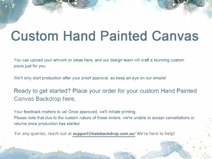 Kate Custom Hand Painted Canvas Backdrop Background Photography - katebackdrop AU