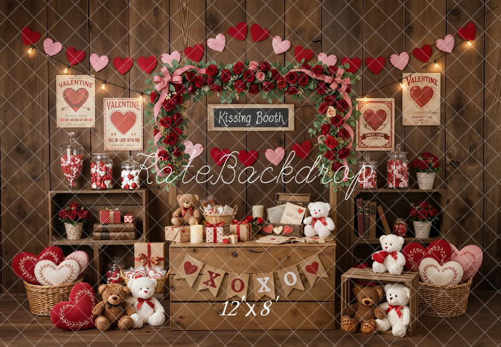 Kate Valentine Kissing Booth Fleece Backdrop Designed by Emetselch