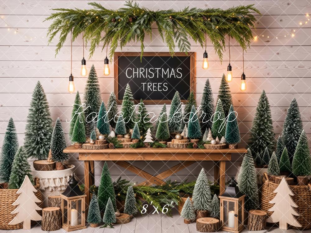 Kate Christmas Trees Table Lanterns Backdrop Designed by Patty Roberts
