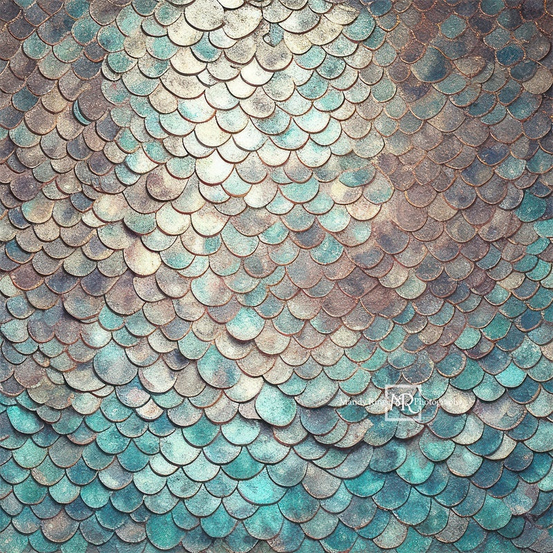 Kate Mermaid Scales Texture Backdrop Designed by Mandy Ringe - Kate Backdrop AU