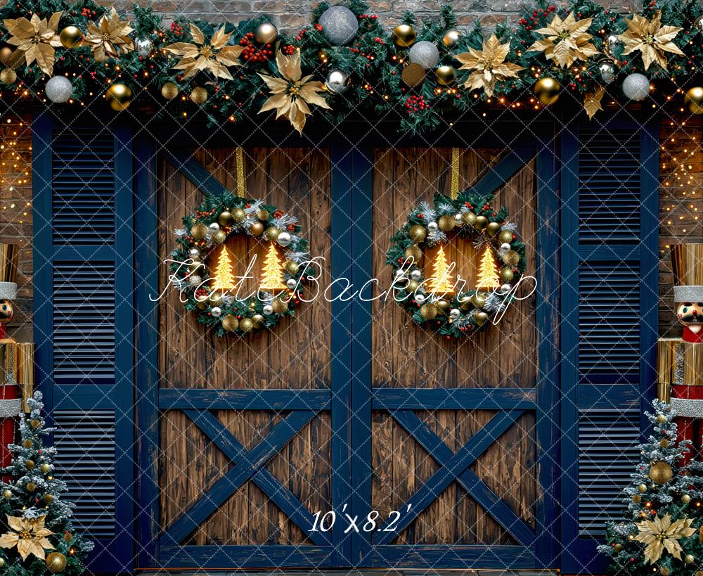 Kate Christmas Garland Door Backdrop Designed by Mini MakeBelieve - Kate Backdrop AU